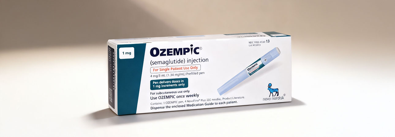 Ozempic 1 mg doboz, szemaglutid hatóanyagú injekciós toll előretöltve, Novo Nordisk eredeti termék